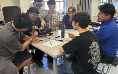 DVISD Interns learning robotics