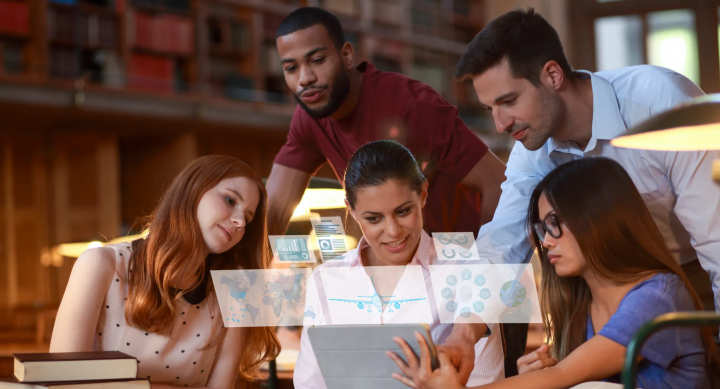 This staged scene and illustration represents what you might see when NASA’s University Innovation project awards teams of students with funds to conduct real-world aeronautical research that will help the agency transform aviation for the 21st century.